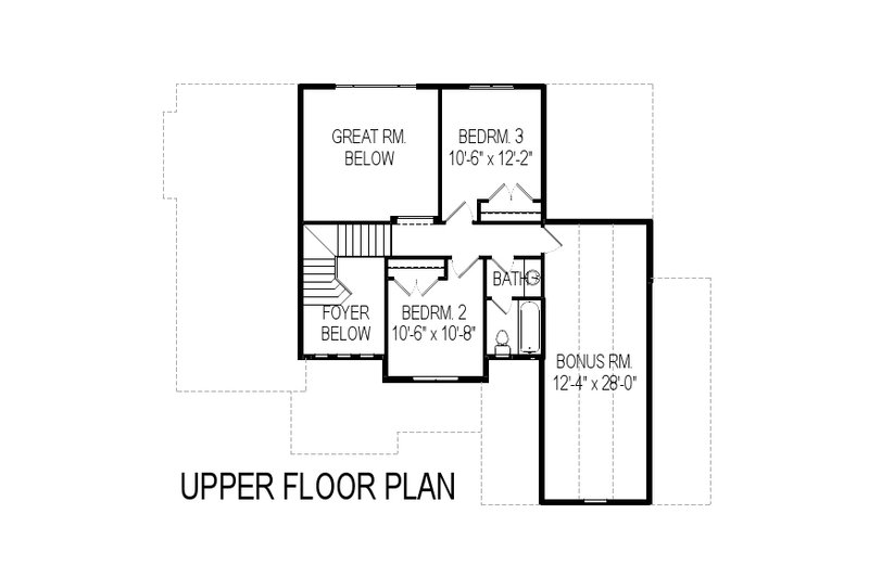 House Blueprint - Floor Plan - Upper Floor for Traditional House Plan #920-11 - 6 bed, 3.5 bath