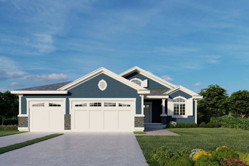 House Design - Exterior - Front Elevation 3 for Craftsman House Plan #112-183 - 3 bed, 2 bath