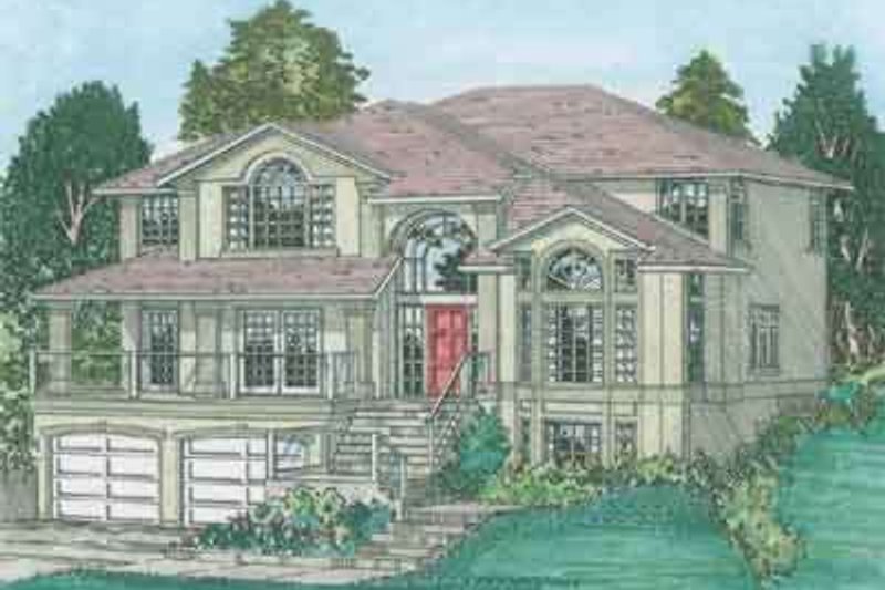 Architectural House Design - Traditional Exterior - Front Elevation Plan #126-134