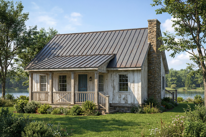 House Plan Design - Exterior - Front Elevation 8 for Cottage House Plan #17-2018 - 3 bed, 2 bath