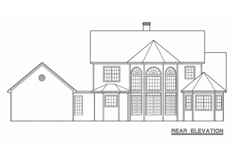 Dream House Plan - Exterior - Rear Elevation for Farmhouse House Plan #20-2653 - 3 bed, 2.5 bath