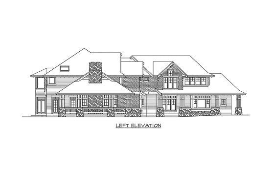 Exterior - Other Elevation 1 for Craftsman House Plan #132-174 - 5 bed, 4.5 bath