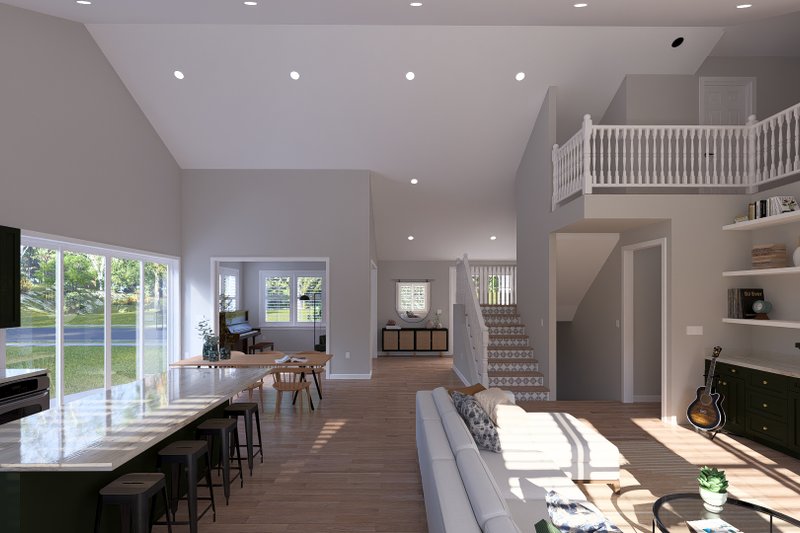House Blueprint - Interior - Family Room 2 for Craftsman House Plan #1060-479 - 3 bed, 2.5 bath