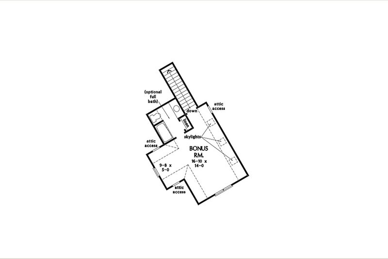 House Blueprint - Floor Plan - Other Floor for Craftsman House Plan #929-1170 - 3 bed, 2 bath