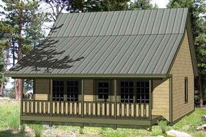 Cottage Exterior - Front Elevation Plan #116-220