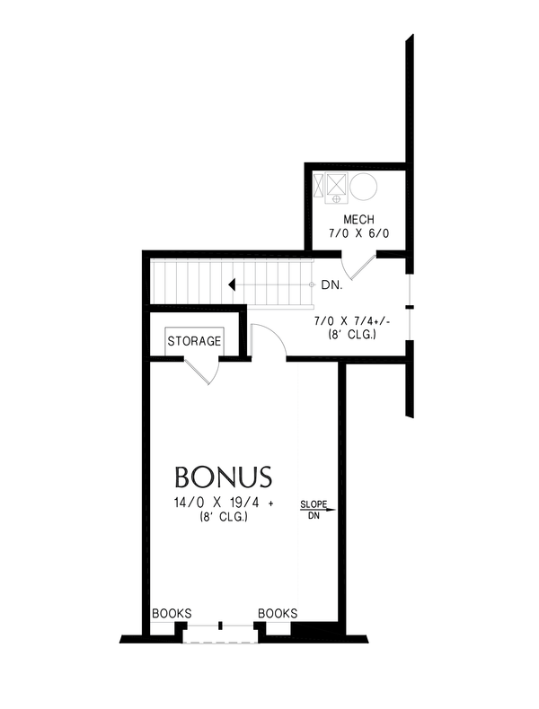 House Blueprint - Contemporary Floor Plan - Upper Floor Plan #48-1174