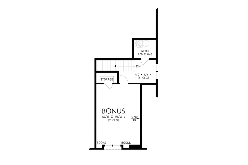 Architectural House Design - Floor Plan - Upper Floor for Contemporary House Plan #48-1174 - 3 bed, 2 bath