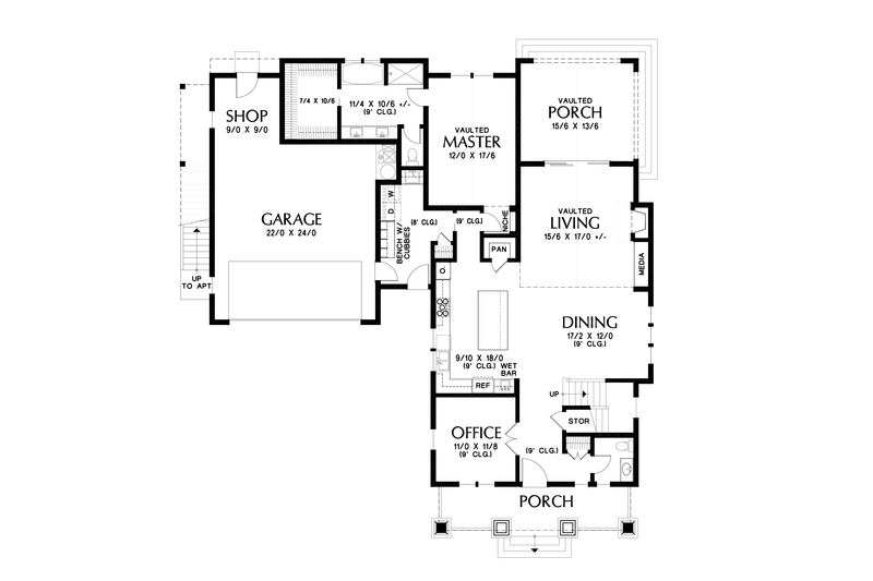 House Plan Design - Floor Plan - Main Floor for Farmhouse House Plan #48-996 - 4 bed, 3.5 bath