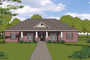 Southern Exterior - Front Elevation Plan #8-168