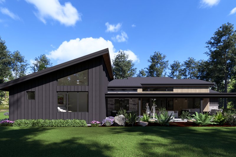 Home Plan - Exterior - Rear Elevation 2 for Modern House Plan #1069-45 - 3 bed, 2.5 bath