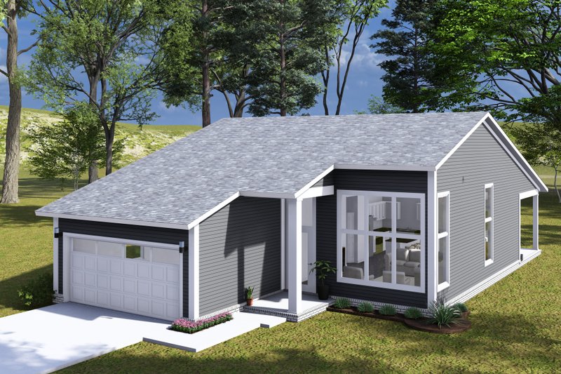 Dream House Plan - Exterior - Other Elevation 2 for Modern House Plan #513-2296 - 3 bed, 2 bath