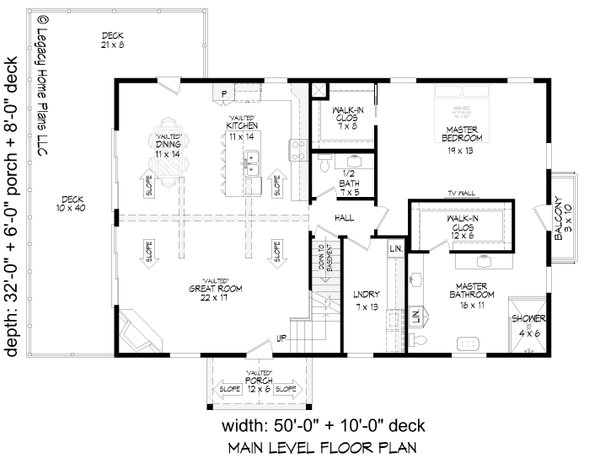 Home Plan - Traditional Floor Plan - Main Floor Plan #932-665