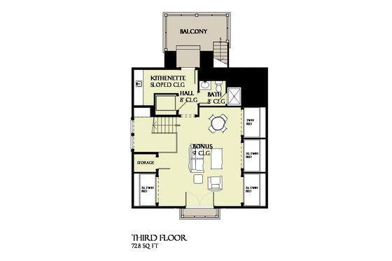 Floor Plan - Other Floor for Beach House Plan #901-124 - 4 bed, 3.5 bath