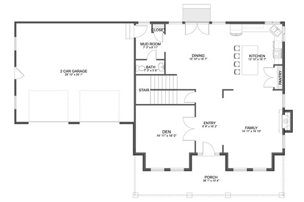 Home Plan - Farmhouse Floor Plan - Main Floor Plan #1060-401
