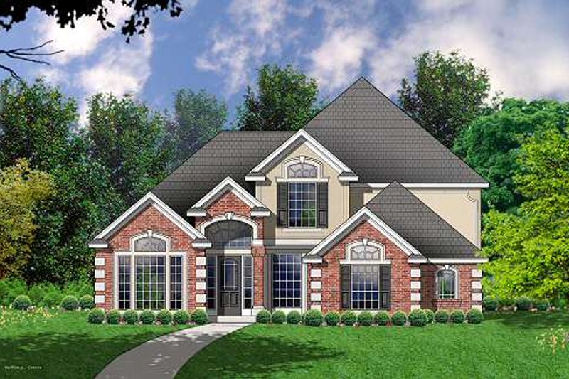 Architectural House Design - Traditional Exterior - Front Elevation Plan #40-402