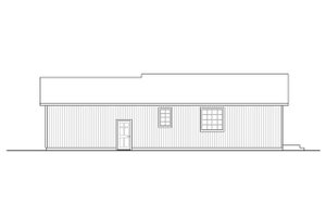 Exterior - Rear Elevation for Country House Plan #124-1170 - 1 bed, 1 bath