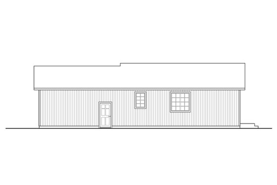 Exterior - Rear Elevation for Country House Plan #124-1170 - 1 bed, 1 bath