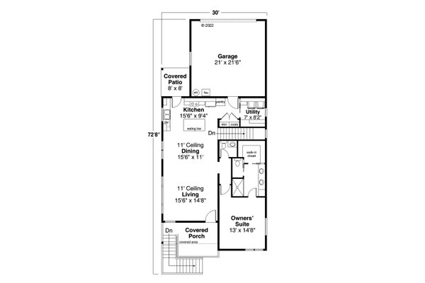 Home Plan - Contemporary Floor Plan - Main Floor Plan #124-1287