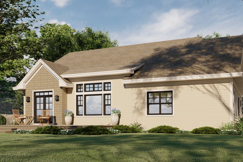House Blueprint - Exterior - Rear Elevation 1 for Traditional House Plan #51-1180 - 3 bed, 2 bath