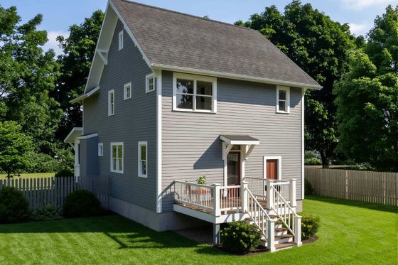 Exterior - Rear Elevation for Craftsman House Plan #79-327 - 3 bed, 2.5 bath