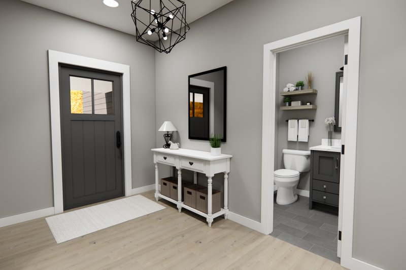 Architectural House Design - Interior - Entry for Craftsman House Plan #51-1472 - 3 bed, 2.5 bath