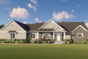 House Blueprint - Barndominium Exterior - Front Elevation Plan #1064-31