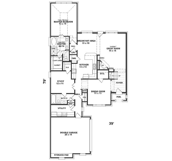 European Floor Plan - Main Floor Plan #81-271