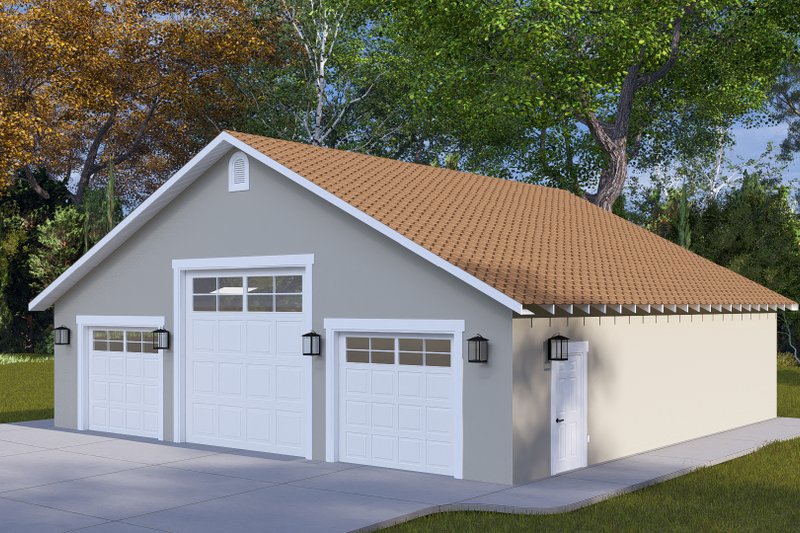 Home Plan - Exterior - Front Elevation 3 for Ranch House Plan #1060-309, 0 bath