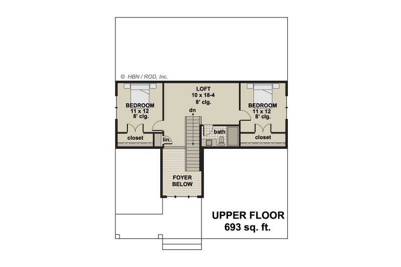 Dream House Plan - Floor Plan - Upper Floor for Traditional House Plan #51-1323 - 4 bed, 3 bath