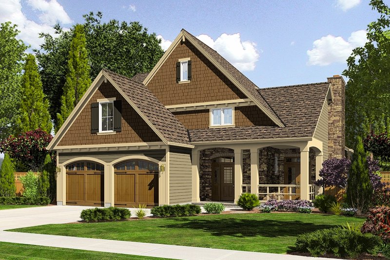 Dream House Plan - Craftsman Exterior - Front Elevation Plan #46-470