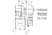 Prairie Style House Plan - 2 Beds 2 Baths 1608 Sq/Ft Plan #1100-11 