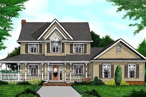 Farmhouse Exterior - Front Elevation Plan #11-218