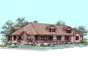Country Exterior - Front Elevation Plan #60-284