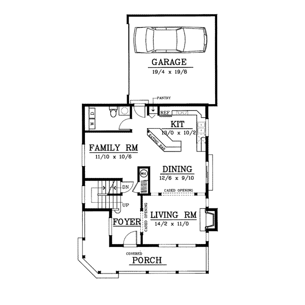 Home Plan - Cottage Floor Plan - Main Floor Plan #95-234