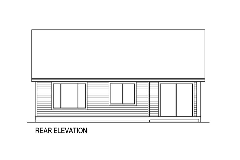 House Blueprint - Exterior - Rear Elevation for Farmhouse House Plan #569-47 - 3 bed, 3 bath