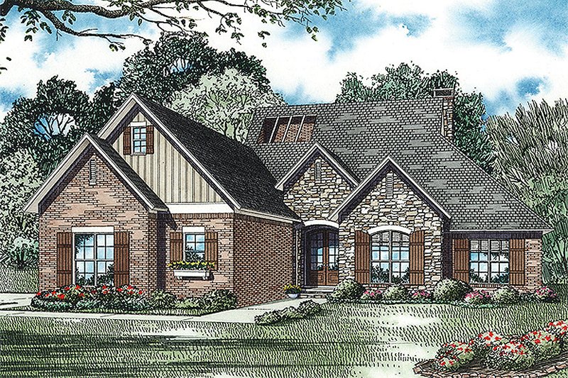 Home Plan - European Exterior - Front Elevation Plan #17-2428