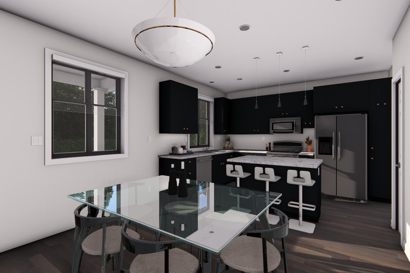 Architectural House Design - Interior - Dining Room for Farmhouse House Plan #126-259 - 2 bed, 1 bath