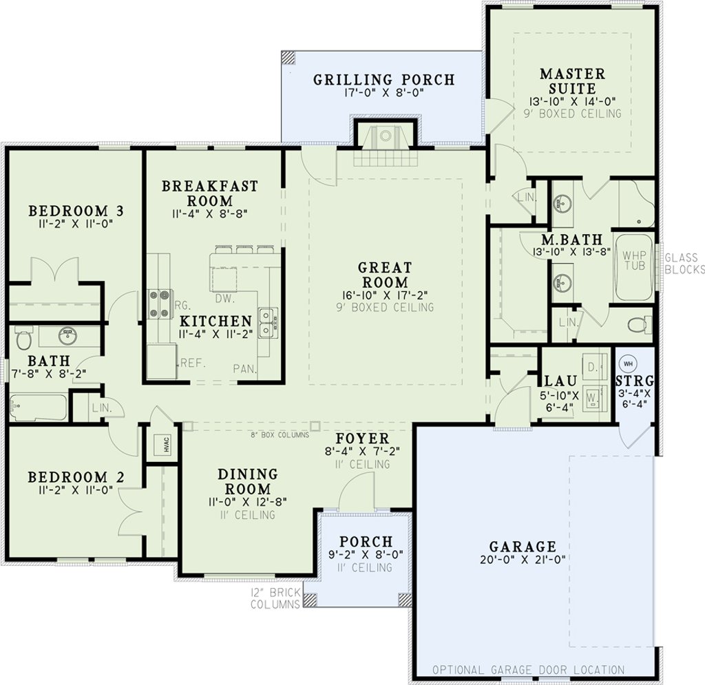 Exterior - Front Elevation 5 for European House Plan #17-2140 - 3 bed, 2 bath