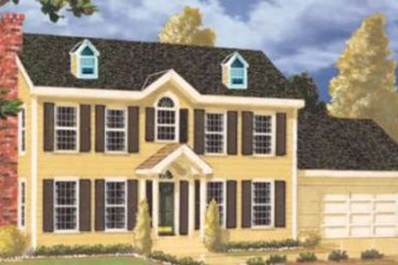 Architectural House Design - Colonial Exterior - Front Elevation Plan #3-170