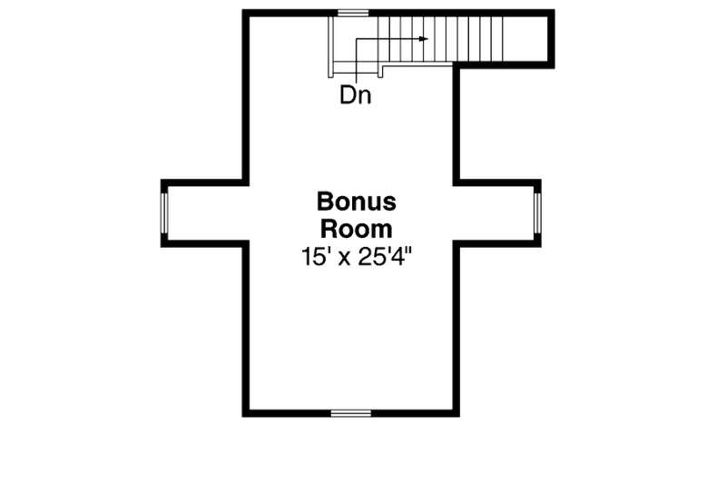 House Design - Floor Plan - Upper Floor for Craftsman House Plan #124-660, 1 bath