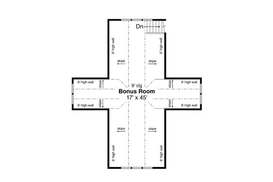 Floor Plan - Upper Floor for Traditional House Plan #124-1227, 1 bath