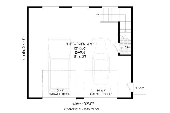 Floor Plan - Main Floor for Country House Plan #932-367, 0 bath