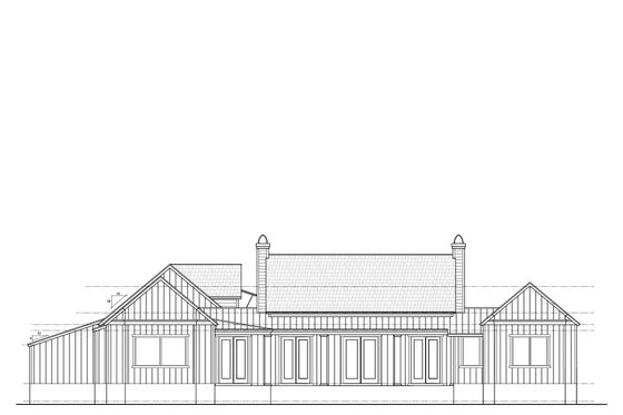 Exterior - Rear Elevation for Farmhouse House Plan #938-105 - 4 bed, 6 bath