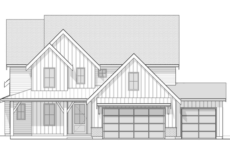 House Blueprint - Exterior - Front Elevation 5 for Farmhouse House Plan #1114-68 - 4 bed, 3.5 bath