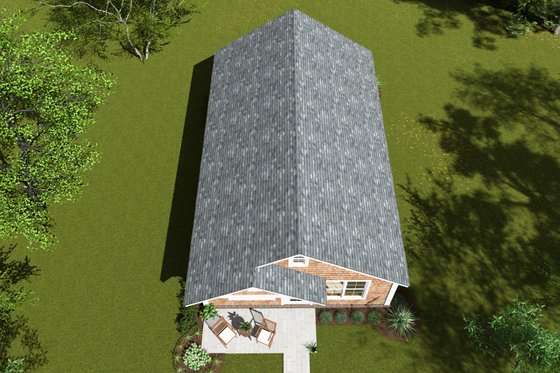 Exterior - Other Elevation 2 for Cottage House Plan #513-2234 - 3 bed, 1 bath