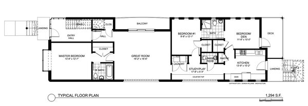 Architectural House Design - Contemporary Floor Plan - Main Floor Plan #535-19