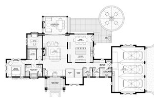 Floor Plan - Main Floor for Modern House Plan #928-366 - 5 bed, 4.5 bath