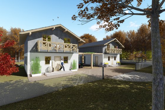 Exterior - Other Elevation for European House Plan #549-9 - 3 bed, 1 bath