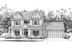 Country Exterior - Front Elevation Plan #120-133