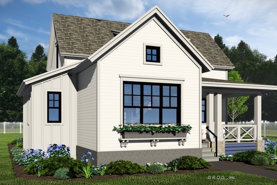 Exterior - Front Elevation 4 for Farmhouse House Plan #51-1268 - 3 bed, 3.5 bath